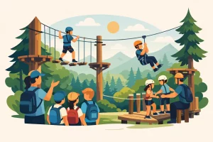 Réussir une sortie scolaire en parc aventure