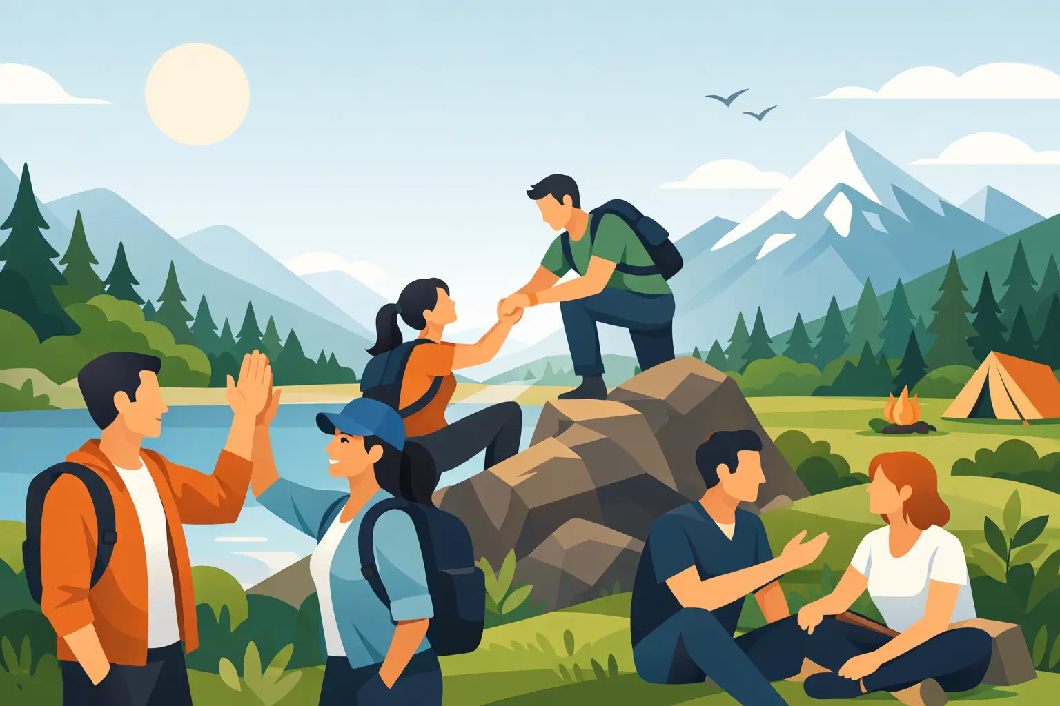 Guide de cohésion d’équipe dans la nature